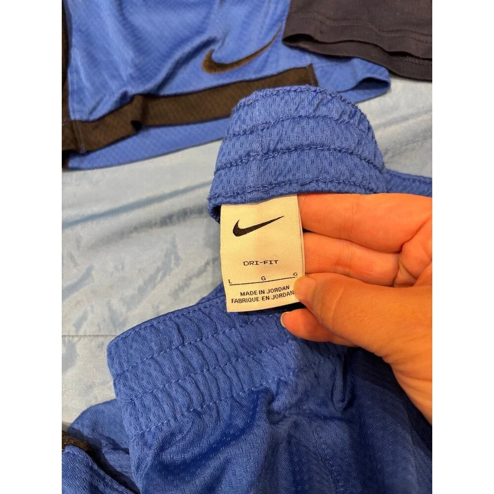 Nike adidas boys athletic shorts lot blue L 14/16 play